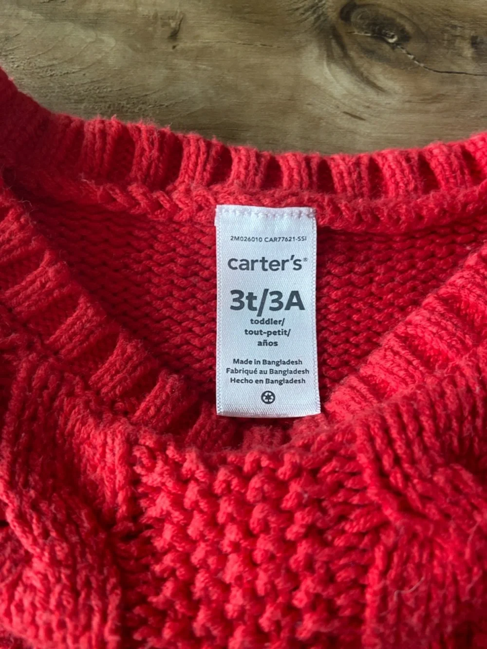 Girls Cable Knit Ruffle Shoulder Sweater Dress - Bright Coral